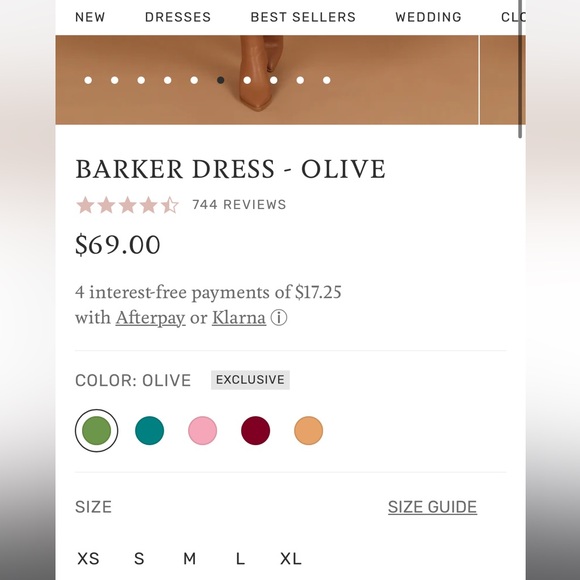 Barker Dress - Olive - Picture 11 of 11